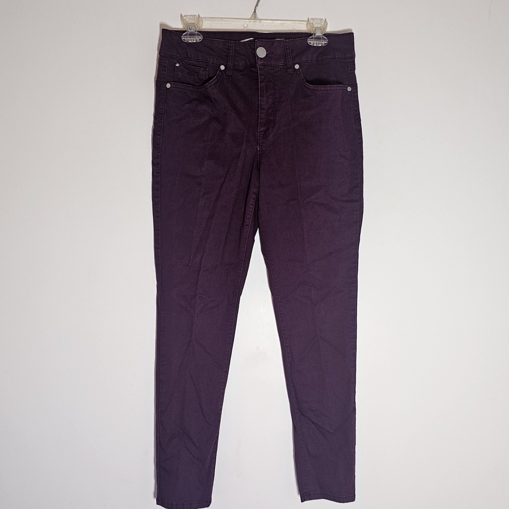 Seven 7 Jeans Womens 10 Purple High Rise Skinny Booty Shaper 32 x 38.5 Denim